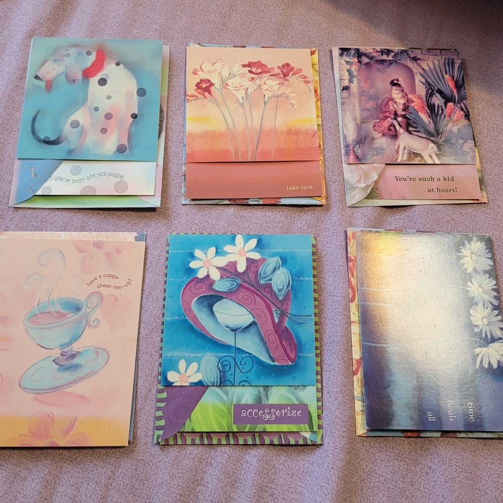 Set of 6 Little Notion Greeting Cards (pastel)
